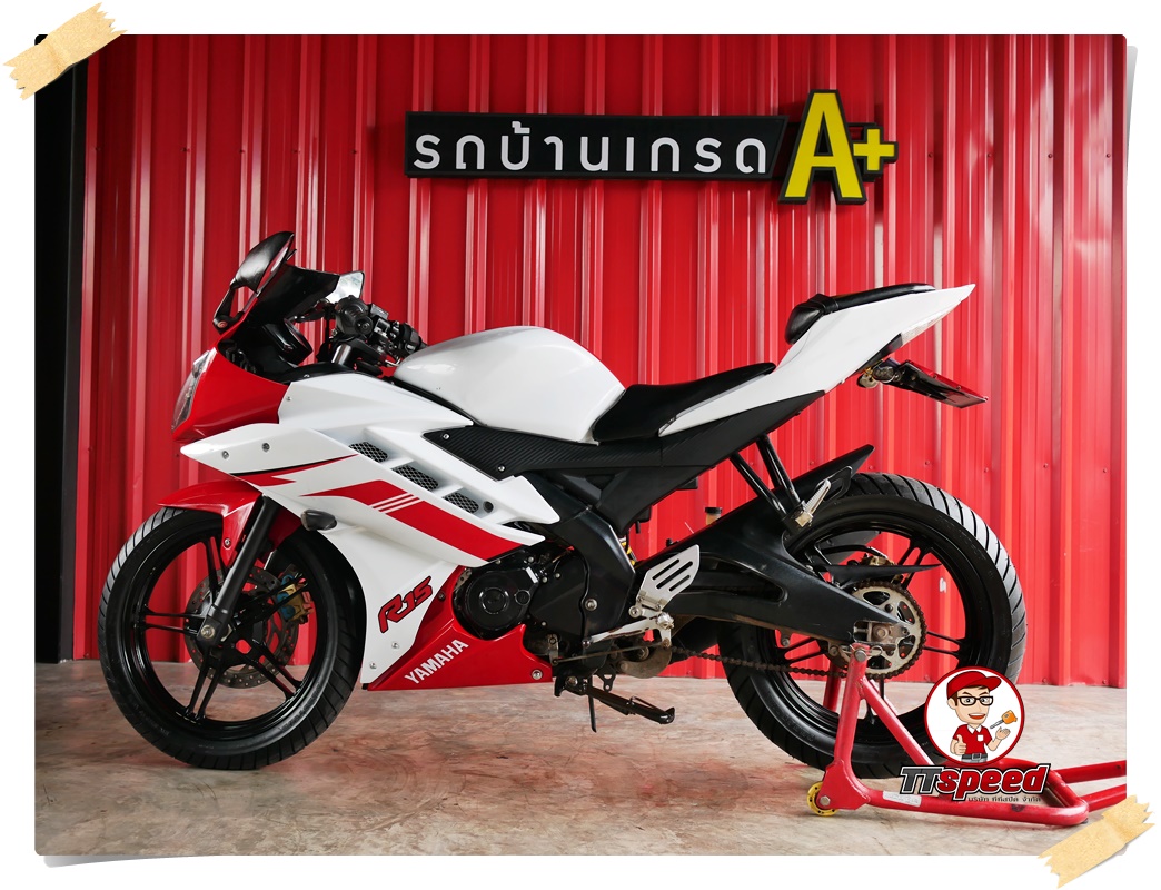 สดผ่อน YZF R15 ขาวแดงเครื่องเดิมสภาพสวย ผ่อนเดือนละ 2099 บาท